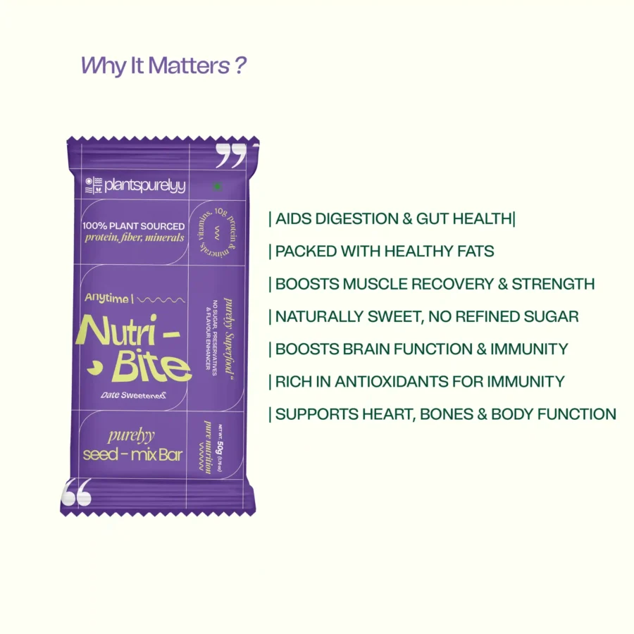 Purelyy Seed-Mix Bar - Pack of 6 | Best Nutrition bars - Image 3