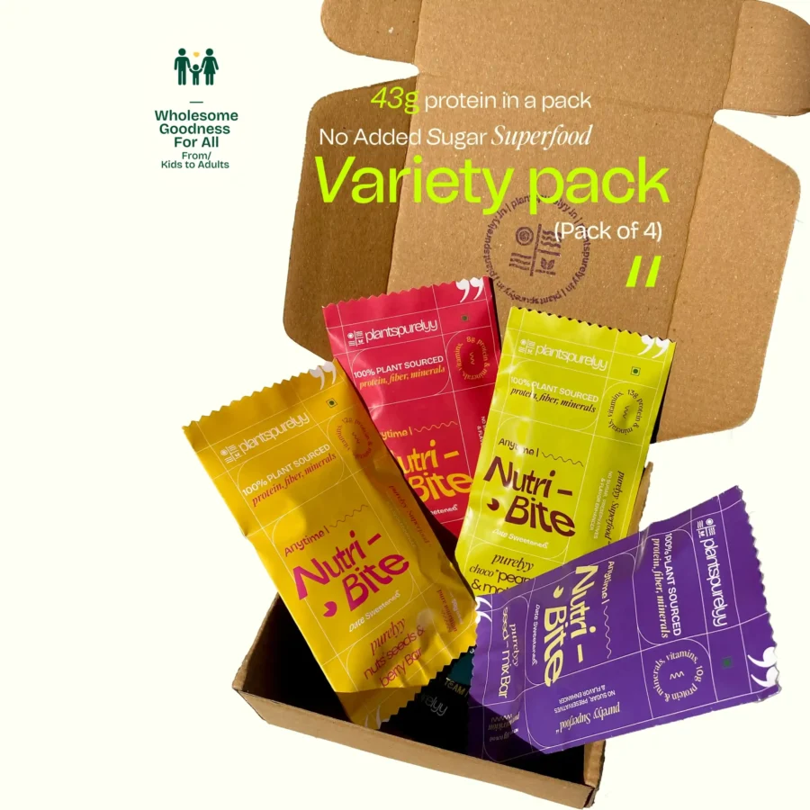 Nutribite Variety box - Pack of 4 | Best  Energy bars in india